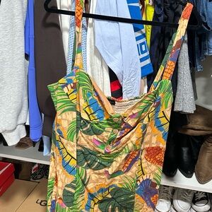 House of Harlow 1960 Multicolor Tropical Print Dress